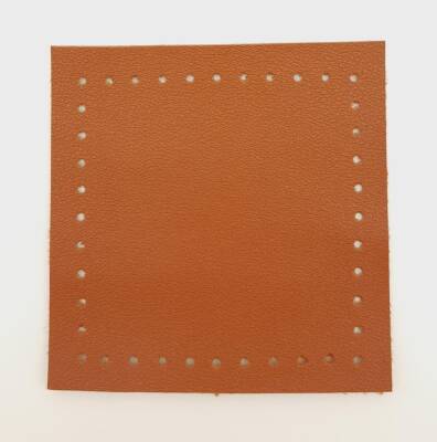 Angel Çanta Aksesuar 10x10 cm Kare Suni Deri Taba Renk 1 Adet - 2