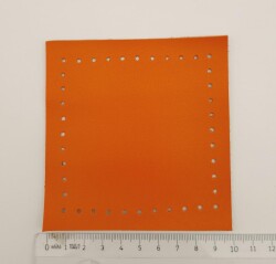 Angel Çanta Aksesuar 10x10 cm Kare Suni Deri Turuncu Renk 1 Adet - 3