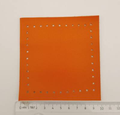 Angel Çanta Aksesuar 10x10 cm Kare Suni Deri Turuncu Renk 1 Adet - 3