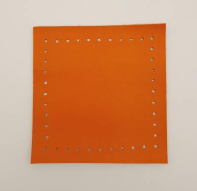 Angel Çanta Aksesuar 10x10 cm Kare Suni Deri Turuncu Renk 1 Adet - 2