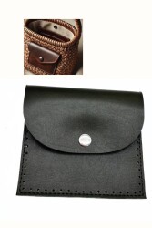 Angel Çanta Aksesuar 14X12.5 cm cm Haki Renk Çıtçıtlı Suni Deri Cep - Angel Çanta Aksesuar