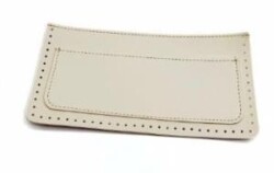 Angel Çanta Aksesuar 22x11 cm Krem Renk Suni Deri Cep - Angel Çanta Aksesuar