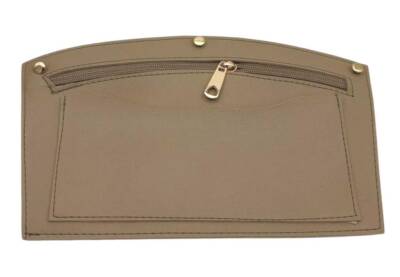 Angel Çanta Aksesuar 24x15 cm Açık Vizon Renk Troklu Suni Deri Cep Light Gold Metalli - 1