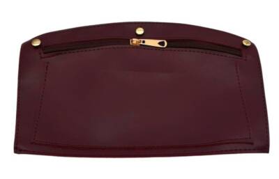 Angel Çanta Aksesuar 24x15 cm Bordo Renk Troklu Suni Deri Cep Light Gold Metalli - 1