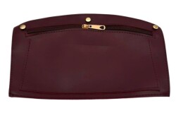 Angel Çanta Aksesuar 24x15 cm Bordo Renk Troklu Suni Deri Cep Light Gold Metalli - Angel Çanta Aksesuar