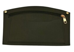 Angel Çanta Aksesuar 24x15 cm Haki Yeşil Renk Troklu Suni Deri Cep Light Gold Metalli - Angel Çanta Aksesuar