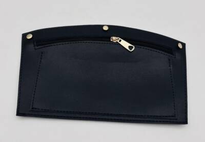 Angel Çanta Aksesuar 24x15 cm Lacivert Renk Troklu Suni Deri Cep Light Gold Metalli - 1