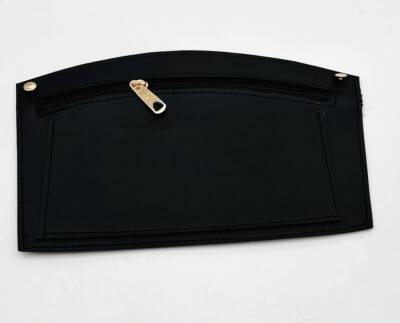 Angel Çanta Aksesuar 24x15 cm Siyah Renk Troklu Suni Deri Cep Light Gold Metalli - 1