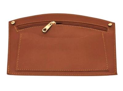 Angel Çanta Aksesuar 24x15 cm Taba Renk Troklu Suni Deri Cep Light Gold Metalli - 1