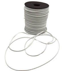 Angel Çanta Aksesuar 3 Mm Beyaz Renk Suni Deri İp 2 metre - Angel Çanta Aksesuar