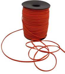 Angel Çanta Aksesuar 3 Mm Turuncu Renk Suni Deri İp 2 metre - Angel Çanta Aksesuar