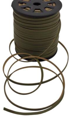 Angel Çanta Aksesuar 4 mm Haki Yeşil Renk Suni Deri İp 5 Metre - 1