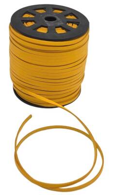 Angel Çanta Aksesuar 4 mm Sarı Renk Suni Deri İp 5 Metre - 1
