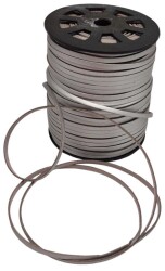 Angel Çanta Aksesuar 4 mm Silver Renk Suni Deri İp 5 Metre - Angel Çanta Aksesuar