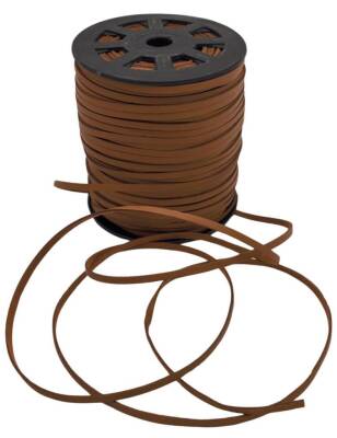 Angel Çanta Aksesuar 4 mm Sütlü Kahve Renk Suni Deri İp 5 Metre - 1