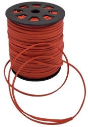 Angel Çanta Aksesuar 4 mm Turuncu-Taba Renk Suni Deri İp 5 Metre - Angel Çanta Aksesuar