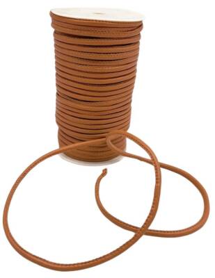 Angel Çanta Aksesuar 5 Mm Sütlü Kahve Renk Suni Deri İp 1 metre - 1