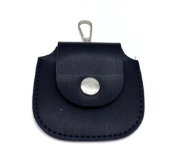 Angel Çanta Aksesuar 8.5x8 cm cm Lacivert Renk Kancalı Suni Deri Cep - Angel Çanta Aksesuar