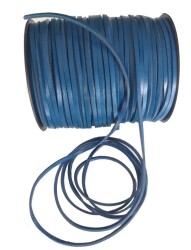 Angel Çanta Aksesuar Açık Lacivert Renk Gerçek Deri 3 Mm Şerit Deri İp - Angel Çanta Aksesuar