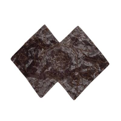 Angel Çanta Aksesuar Angel Çanta Aksesuar Boncuk İşlemeli Derili Çift Kare Model Otantik Süs 1 Adet - 4