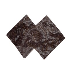 Angel Çanta Aksesuar Angel Çanta Aksesuar Boncuk İşlemeli Derili Çift Kare Model Otantik Süs 1 Adet - 4