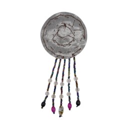 Angel Çanta Aksesuar Angel Çanta Aksesuar Boncuk İşlemeli Derili Yuvarlak Model Otantik Süs 1 Adet - 2