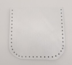 Angel Çanta Aksesuar Beyaz Gerçek Deri 12x12 cm Oval Kenar Cep - 2