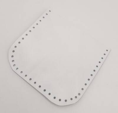 Angel Çanta Aksesuar Beyaz Gerçek Deri 12x12 cm Oval Kenar Cep - 1