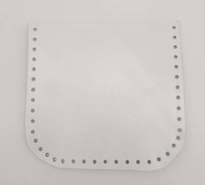 Angel Çanta Aksesuar Beyaz Gerçek Deri 12x12 cm Oval Kenar Cep - 2