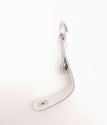 Angel Çanta Aksesuar Beyaz Gerçek Deri Çıtçıtlı Sapucu Böce Gümüş Metalli 1 Adet - 2