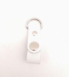 Angel Çanta Aksesuar Beyaz Gerçek Deri Çıtçıtlı Sapucu Böce Gümüş Metalli 1 Adet - Angel Çanta Aksesuar