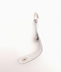 Angel Çanta Aksesuar Beyaz Gerçek Deri Çıtçıtlı Sapucu Böce Gümüş Metalli 1 Adet - 2