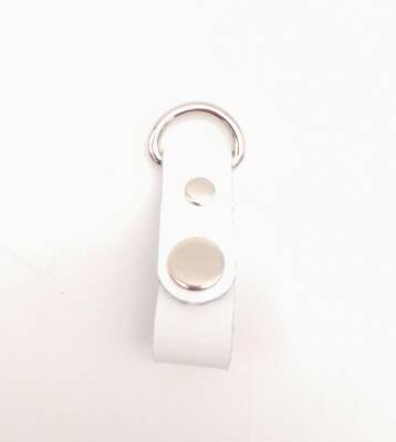 Angel Çanta Aksesuar Beyaz Gerçek Deri Çıtçıtlı Sapucu Böce Gümüş Metalli 1 Adet - 1