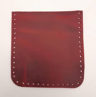 Angel Çanta Aksesuar Crazy Oil Kırmızı Gerçek Deri 12x12 cm Cep - 1