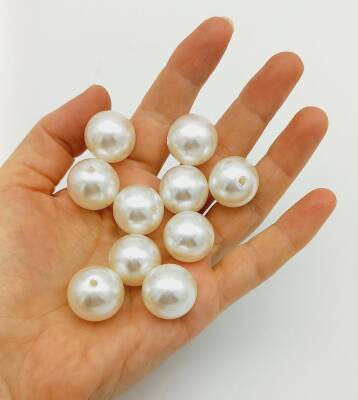 Angel Çanta Aksesuar Delikli İnci 20 mm 10 Adet - 2