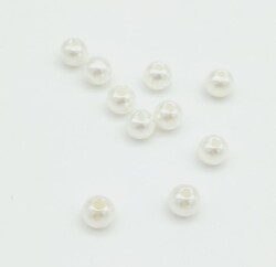 Angel Çanta Aksesuar Delikli İnci 8 mm 10 Adet - Angel Çanta Aksesuar