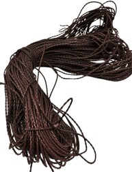 Angel Çanta Aksesuar Deri Tüp Örgü 3 mm 1 Metre Koyu Kahve Renk - 2