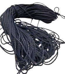 Angel Çanta Aksesuar Deri Tüp Örgü 3 mm 1 Metre Lacivert Renk - Angel Çanta Aksesuar