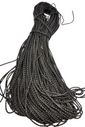 Angel Çanta Aksesuar Deri Tüp Örgü 3 mm 1 Metre Siyah Renk - Angel Çanta Aksesuar