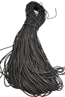 Angel Çanta Aksesuar Deri Tüp Örgü 3 mm 1 Metre Siyah Renk - 1