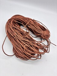 Angel Çanta Aksesuar Deri Tüp Örgü 3 mm 1 Metre Taba Renk - 2