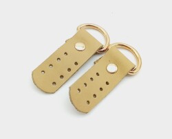 Angel Çanta Aksesuar Gerçek Deri Ham Doğal Sapucu (Böce) Light Gold Metalli - Angel Çanta Aksesuar