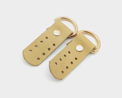 Angel Çanta Aksesuar Gerçek Deri Ham Doğal Sapucu (Böce) Light Gold Metalli - 1