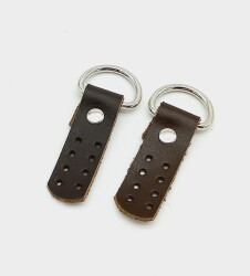 Angel Çanta Aksesuar Gerçek Deri Kahverengi Sapucu (Böce) Gümüş Metalli - Angel Çanta Aksesuar