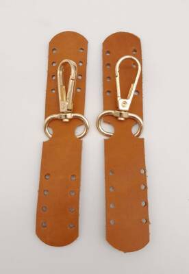 Angel Çanta Aksesuar Gerçek Deri Kanatlı Kancalı Böce Açık Taba Light Gold Metalli - 1