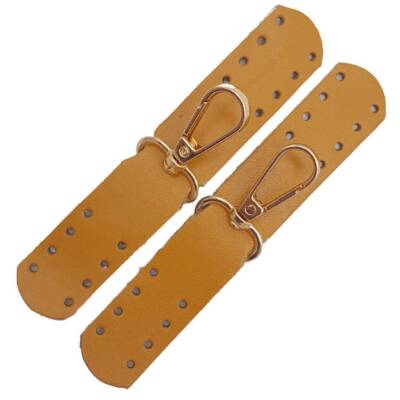 Angel Çanta Aksesuar Gerçek Deri Kanatlı Kancalı Böce Hardal Renk Light Gold Metalli - 2