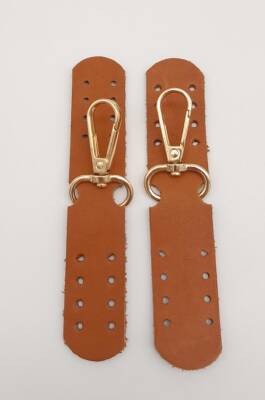 Angel Çanta Aksesuar Gerçek Deri Kanatlı Kancalı Böce Taba Light Gold Metalli - 1