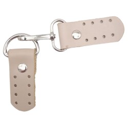 Angel Çanta Aksesuar Gerçek Deri Kancalı Böce (Kilit) Bej Renk Gümüş Metalli - 3