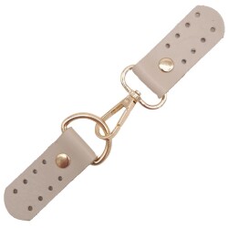 Angel Çanta Aksesuar Gerçek Deri Kancalı Böce (Kilit) Bej Renk Light Gold Metalli - 1