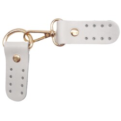 Angel Çanta Aksesuar Gerçek Deri Kancalı Böce (Kilit) Beyaz Renk Light Gold Metalli - 3